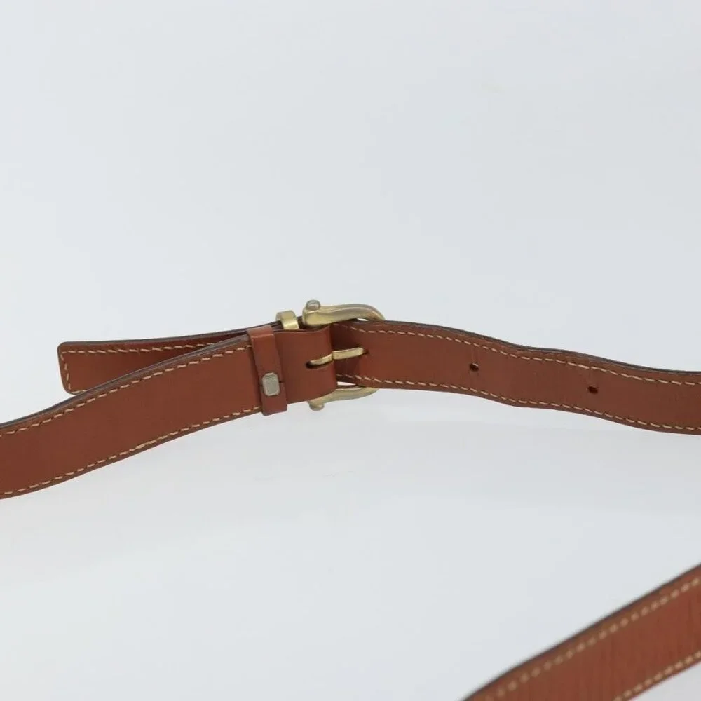 Authentic CELINE Macadam Canvas Shoulder Bag PVC Leather Brown Gold - Picture 15 of 16